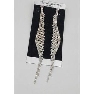 FASHION Rhinestone statement drop earrings